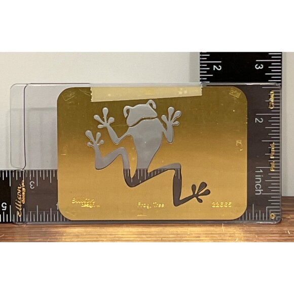 Ellison Design SIMPLE IMPRESSION FROG BRASS STENCIL & EMBOSSING FOLDER 22665 - Picture 1 of 3